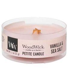 Ваниль и морская соль, ароматическая свеча мини, WoodWick