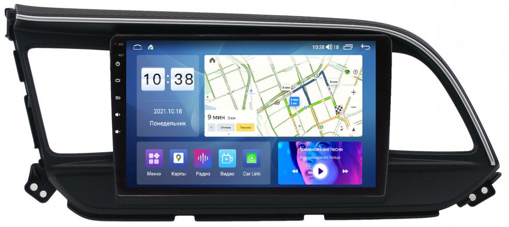 Магнитола для Hyundai Elantra 2019-2020 - Parafar PF365UHD на Android 13, Быстрая, QLED, CarPlay, 4G SIM-слот