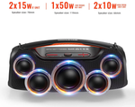Портативная Беспроводная Bluetooth Колонка Hopestar A60, 100W / Караоке Система / Беспроводной Микрофон / Синяя