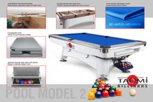 Бильярдный стол TAO-MI Model 2 пул 8 ft, сукно Blue