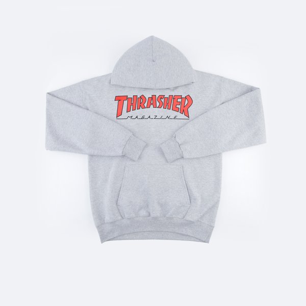 Худи Thrasher Outlined Hoodie (grey/red) артикул: - купить в магазине Дайс