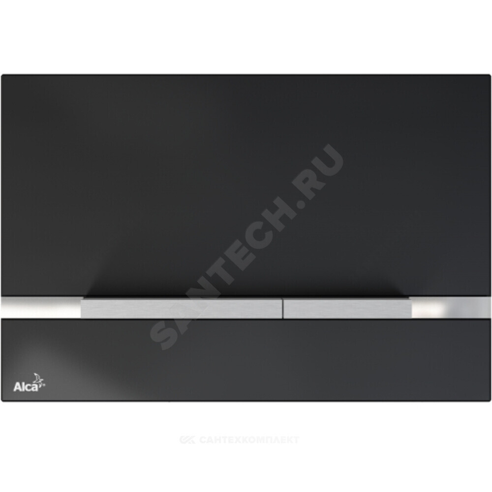 Кнопка для инсталляции черная глянцевая Alca Plast STRIPE-GL1204