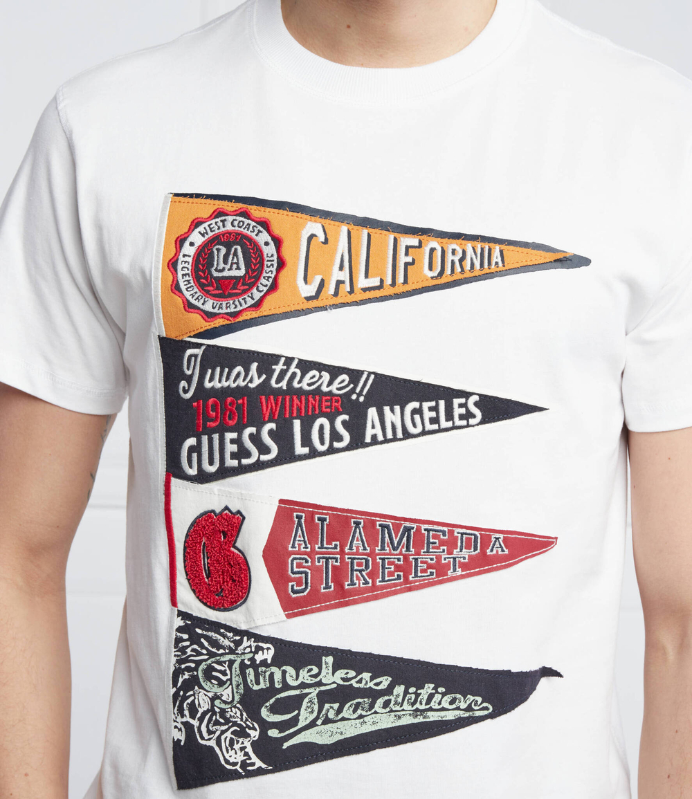 футболка pennant GUESS - белый(M2RI04 K8FQ1)