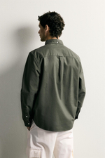 РУБАШКА REGULAR FIT ФАКТУРЫ ОКСФОРД — ZARA