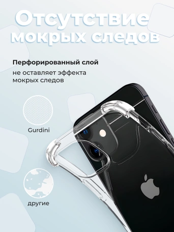 Чехол накладка iPhone 12 Mini 5.4" Gurdini силикон противоударный прозрачный
