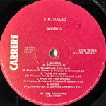 F.R. David ‎– Words (Италия 1982г.)