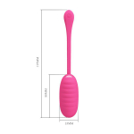 Розовое виброяйцо с управлением через смартфон Pretty Love Kirk BI-014654HP