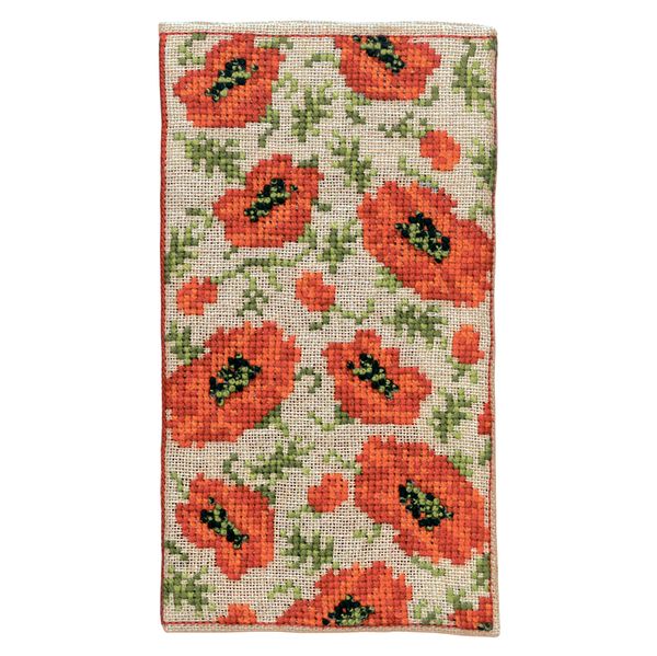 Набор для вышивания нитками Le Bonheur des Dames футляра для очков Étui À Lunettes Coquelicots (Маки), 9х16,5 см
