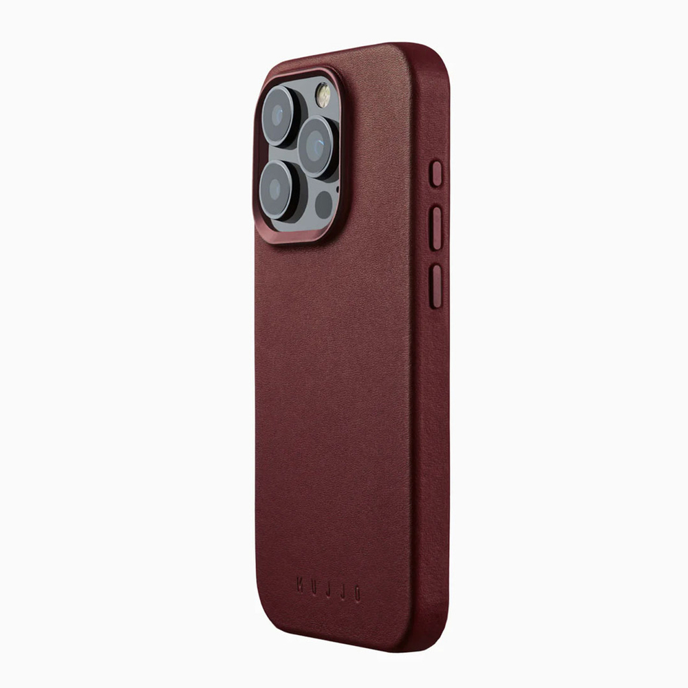 Чехол Mujjo Full Leather Case для iPhone 15 Pro Burgundy
