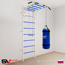 Шведская стенка Sv Sport усиленная 6322 (Турник рукоход/Трапеция/Цепь/Мешок 22кг)