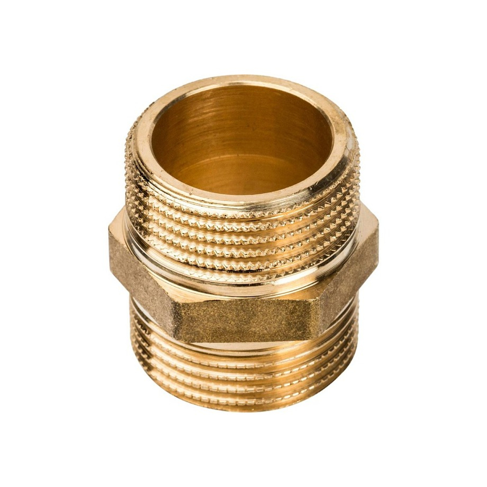 Ниппель STOUT SFT 0003 - 3/4" (для стальных труб, латунь без покрытия)