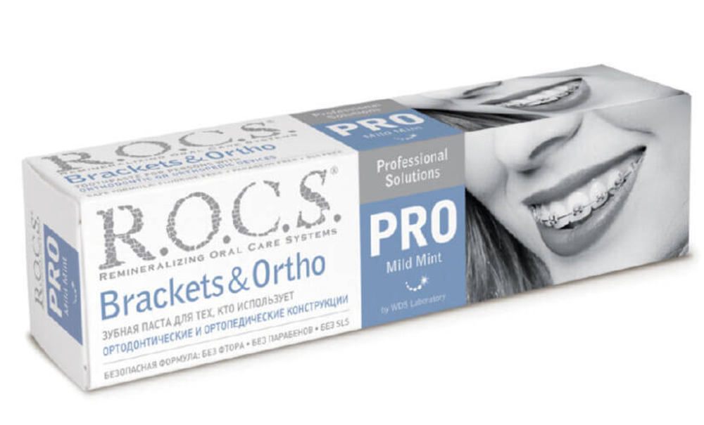 Зубная паста ROCS PRO Brackets & Ortho 135 г