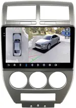 Магнитола для Jeep Compass 2006-2010 - FarCar BX10-360-9615 монитор 10.36" 2K QLED на Android 13, Быстрая, CarPlay, 4G SIM-слот, 4 камеры в комплекте