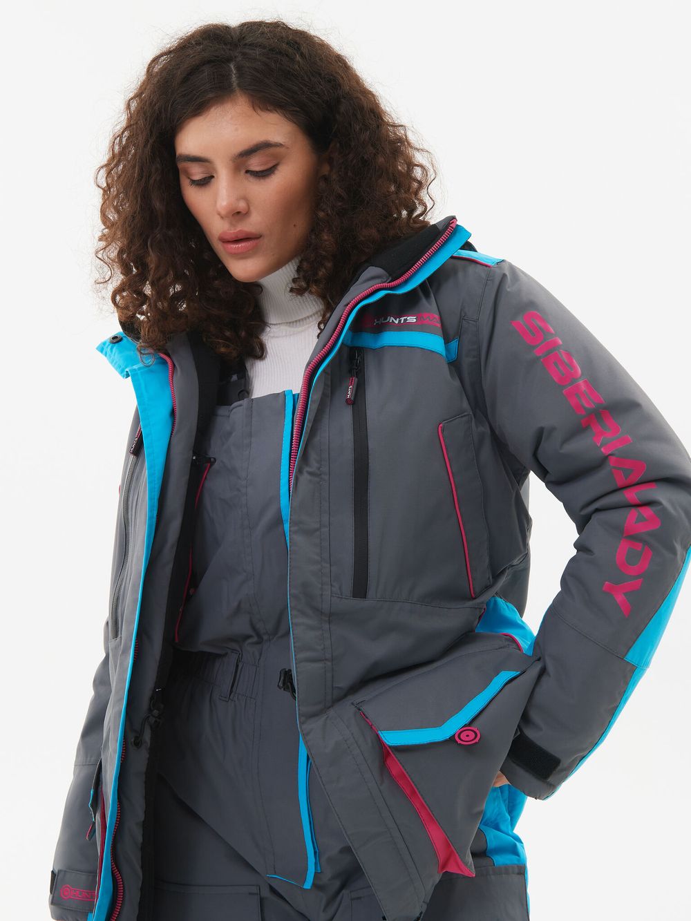 Костюм зимний Женский Siberia Lady ткань Breathable цвет Серый/Голубой