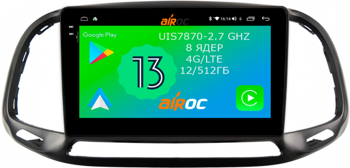 Магнитола для FIAT Doblo 2015+ - Airoc 2K AU-1504 Android 13, Быстрейшая, SIM-слот