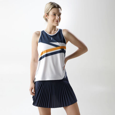 Женская теннисная майка HEAD Performance Tank Top Women - White, Dark Blue