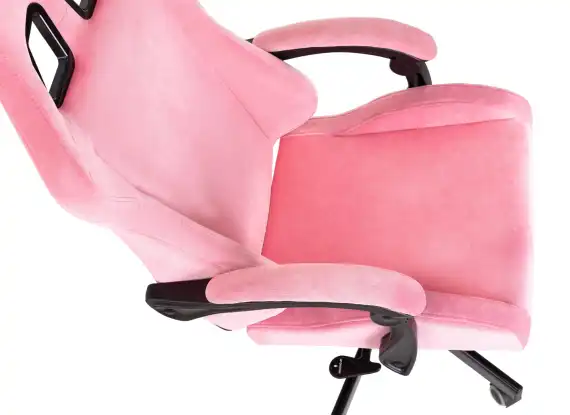 Кресло игровое Knight Terminator розовый Velvet 36 с подголов. крестов. металл