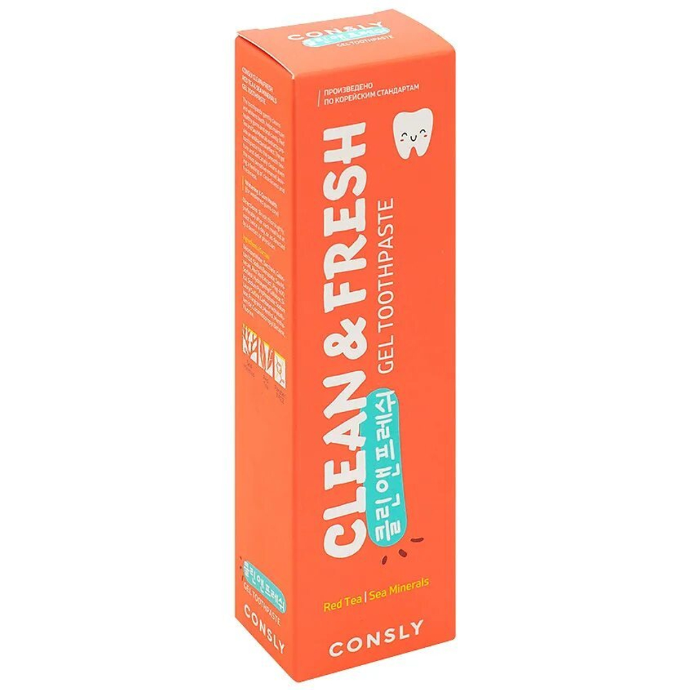 CNS Toothpaste Гелевая зубная паста с экстрактом красного чая и морскими минералами Clean&Fresh Red Tea & Sea Minerals Gel Toothpaste, 105g