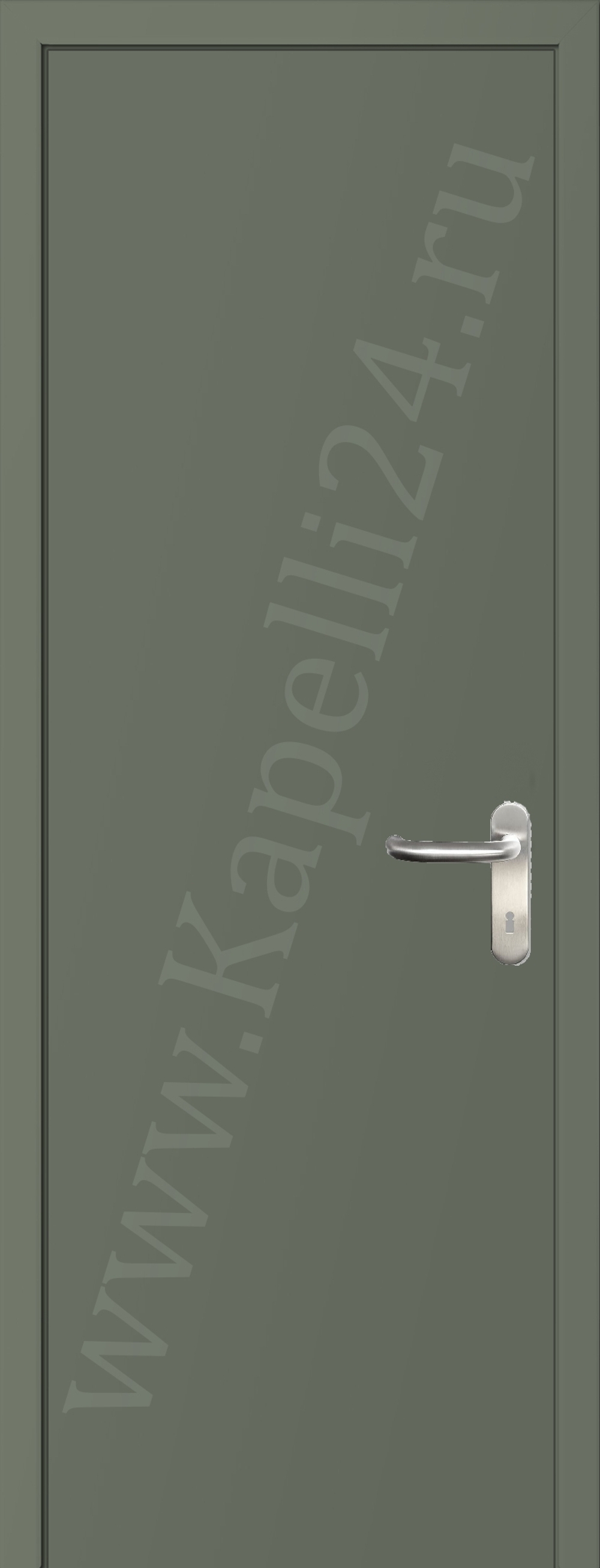Дверь влагостойкая пластиковая KAPELLI multicolor ДГ RAL 7033 Цементно-серый + коробка