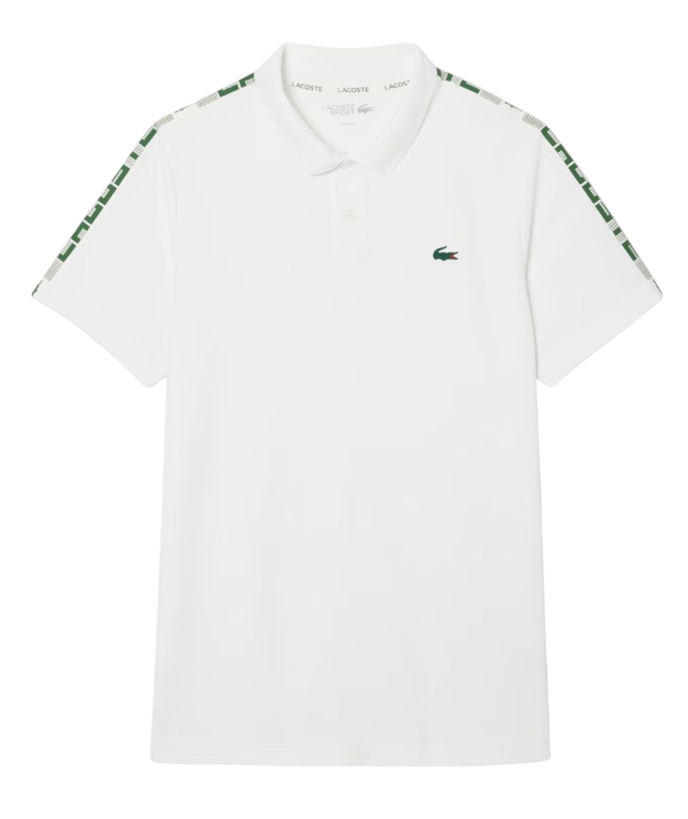 Теннисное поло Lacoste Ultra Dry Branded Stripe Tennis - white