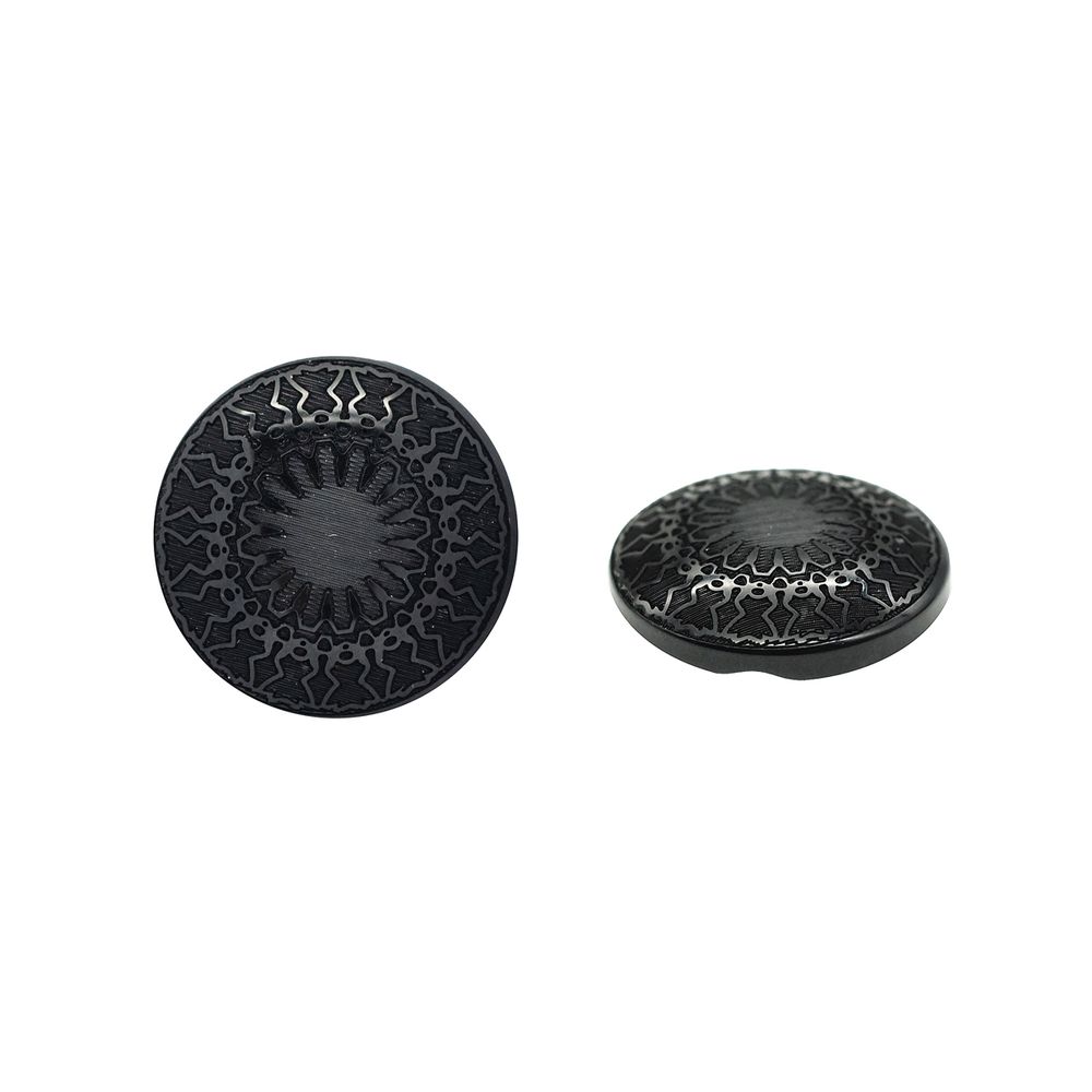 Пуговицы на ножке 32L=20 мм, (Black (черный)), 24 шт, 615007-1