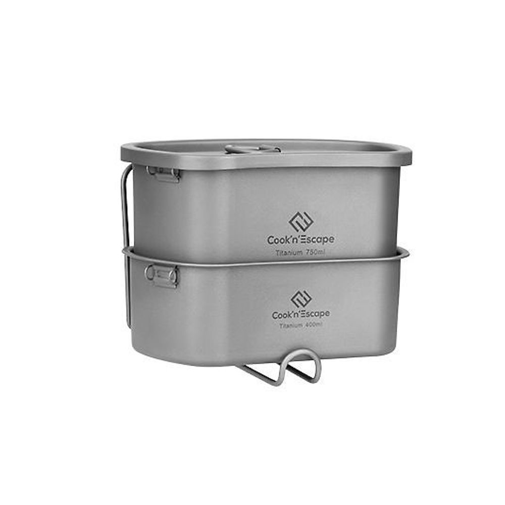 Титановый набор посуды Cook'n'Escape CA2117 Titanium Canteen Mesh Kit Титановый набор посуды Cook'n'Escape CA2117 Titanium Canteen Mesh Kit