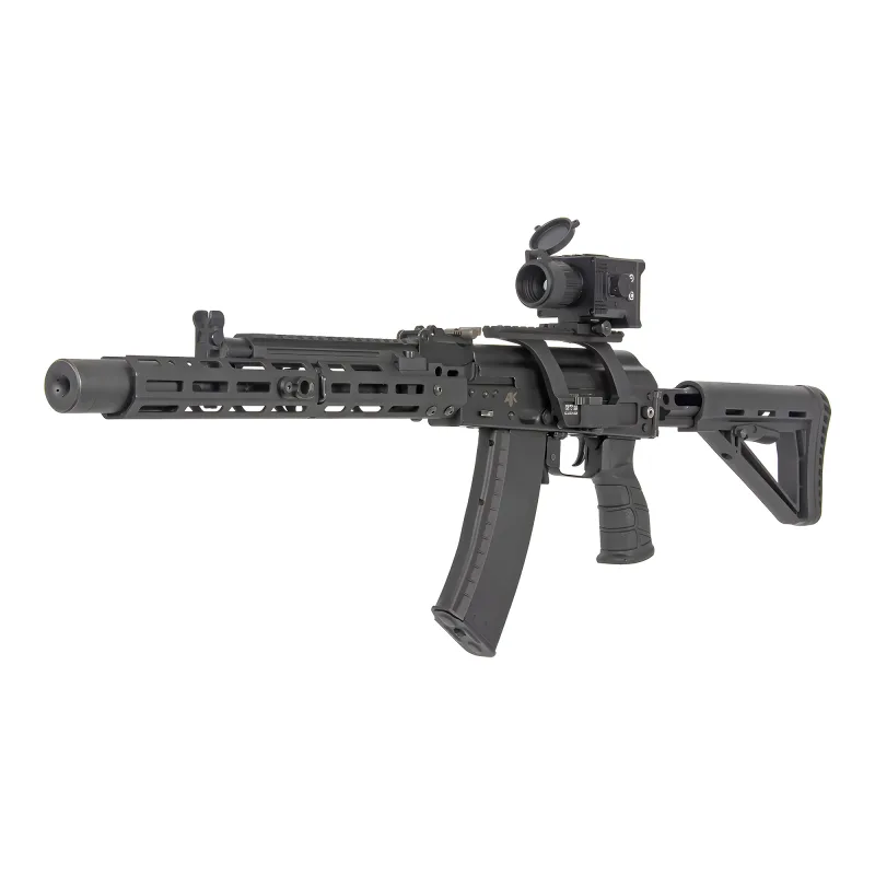 Коллиматор тепловизионный Gaut Nova TD 325, x1-4, 384х288, D25мм, 6000Дж - вид сбоку-спереди на карабине
