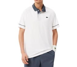 Мужское теннисное поло Lacoste Tennis x Novak Djokovic On Court - white/grey