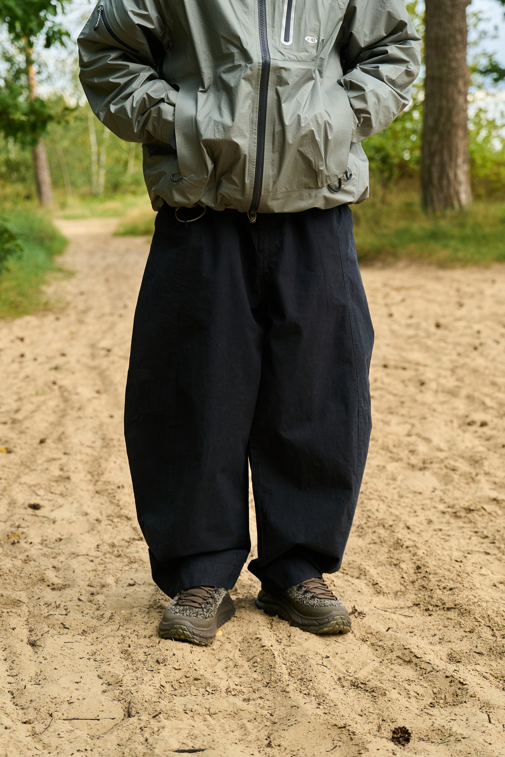 Брюки Nothomme Blue Monte Washed Curved Blade Pants "Sage green"