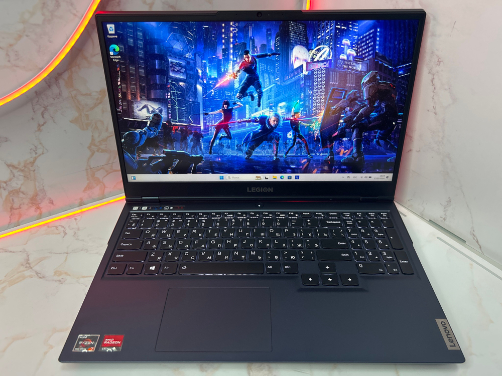 Ноутбук Lenovo Legion 5 15ACH6H (82JU005ERK) 15.6"/AMD Ryzen 7 5800H/RAM 16GB/SSD 1024GB/GeForce RTX 3070 8GB/1920*1080/IPS 165Hz/DOS/Подсветка кл-ры: LED/черный
