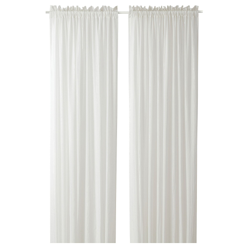 Комплект штор IKEA MUNKBOMAL (МУНКБОМАЛ), Белый, 145x250 см, 2 шт