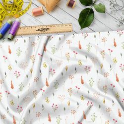 Ткань бязь мелкие карандашные цветы на поле