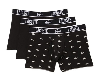 Мужские спортивные боксеры Lacoste Recycled Polyester Jersey Trunk 3P - black