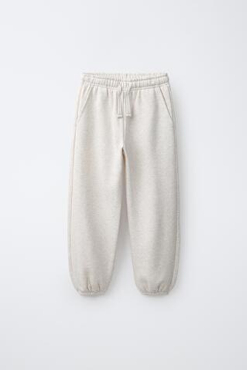 ZARA БРЮКИ-ДЖОГГЕРЫ ИЗ МЯГКОЙ ТКАНИ, ПЕСОЧНЫЙ МЕЛАНЖ