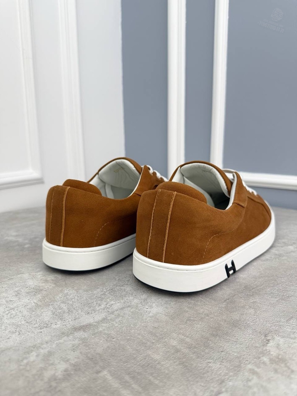 Кеды Hermes Quicker Sneaker Navy Denim Gum Sole
