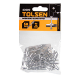 TOLSEN (TT43009) Набор заклепок алюминиевых, 4,0 х 10 мм, 50 шт