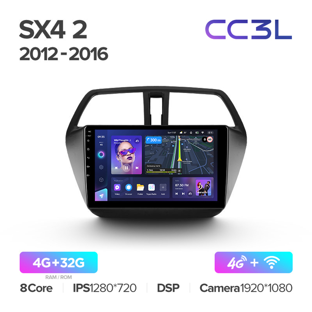 Teyes CC3L 9"для Suzuki SX4 2012-2016