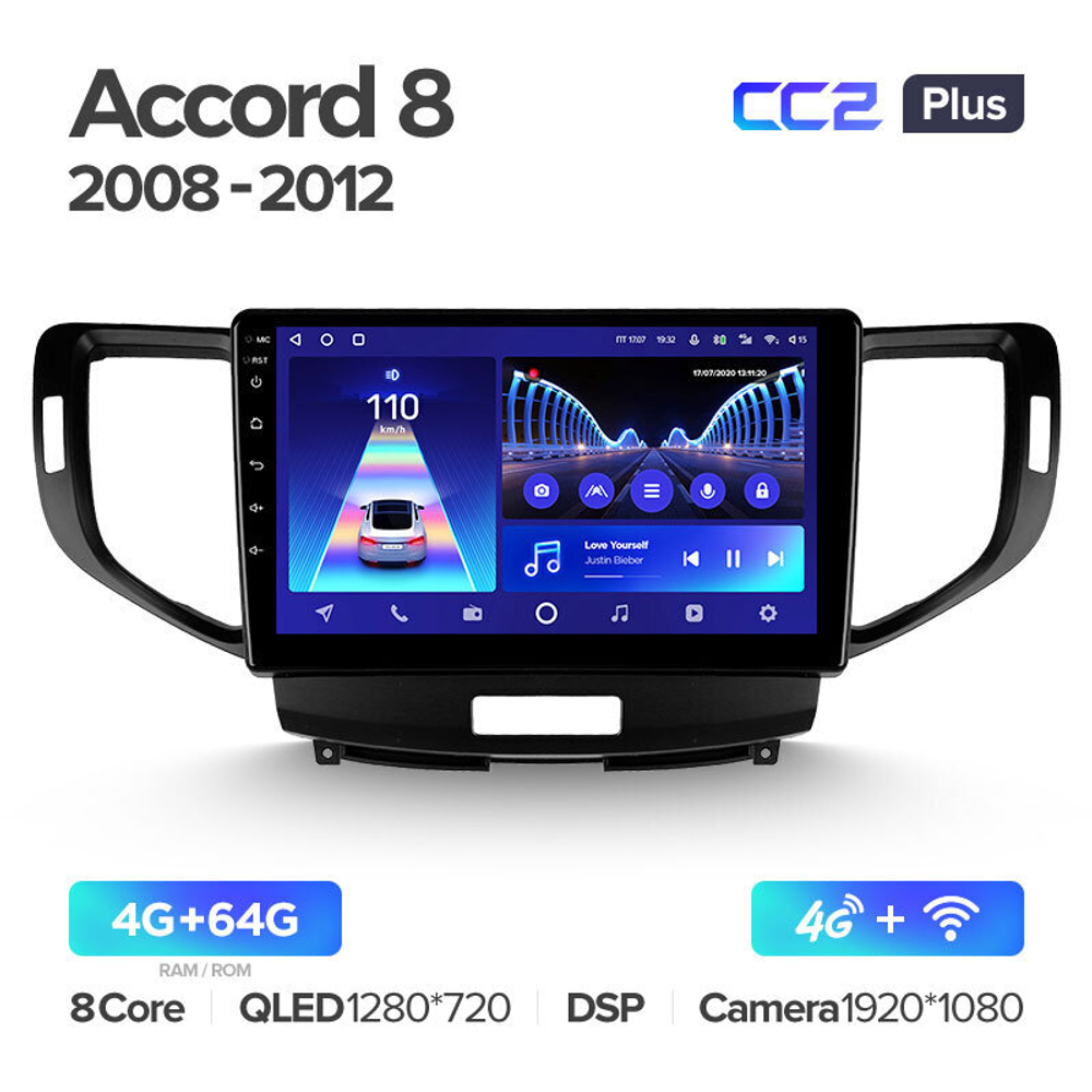 Teyes CC2 Plus 9" для Honda Accord 2008-2012