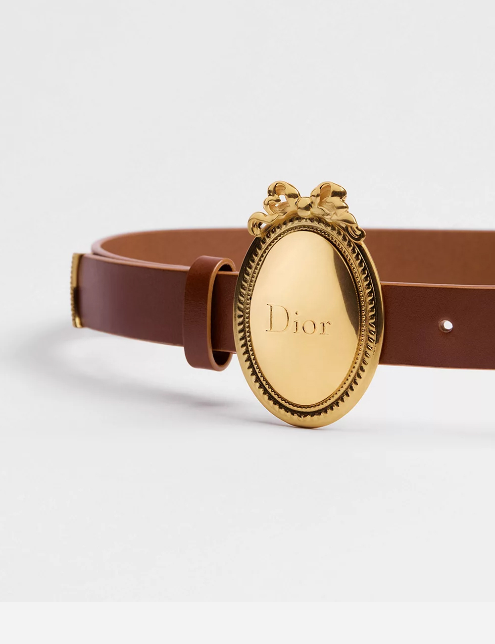 Ремень Dior Médaillon Belt 25 mm Brown