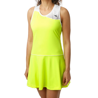 Женская теннисное платье Diadora Court Dress Women - Neon Yellow, White