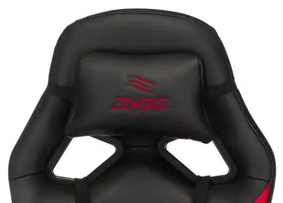 Кресло игровое Zombie Driver черный/красный экокожа с подголов. крестов. пластик