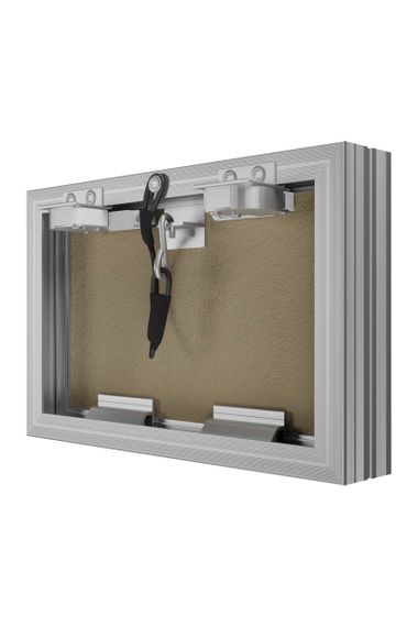 Люк ревизионный D Ceramo Base 300х200 скрыт.монтаж съемный алюминий EVECS