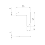 Крепежный уголок для короба  SWD.Scope 35/35/1 angle (2 pcs)