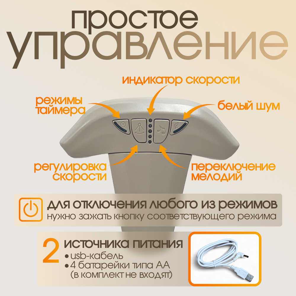 Детские электрокачели BubaGO Mastela