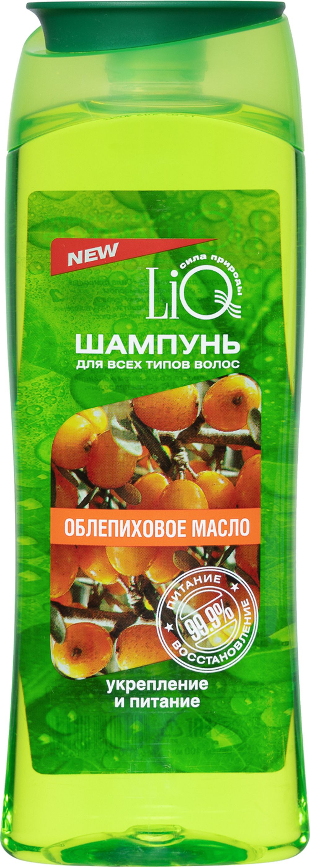LiQ Шампунь Облепиховое масло для всех типов волос 400мл 12 шт 1334 / 2980
