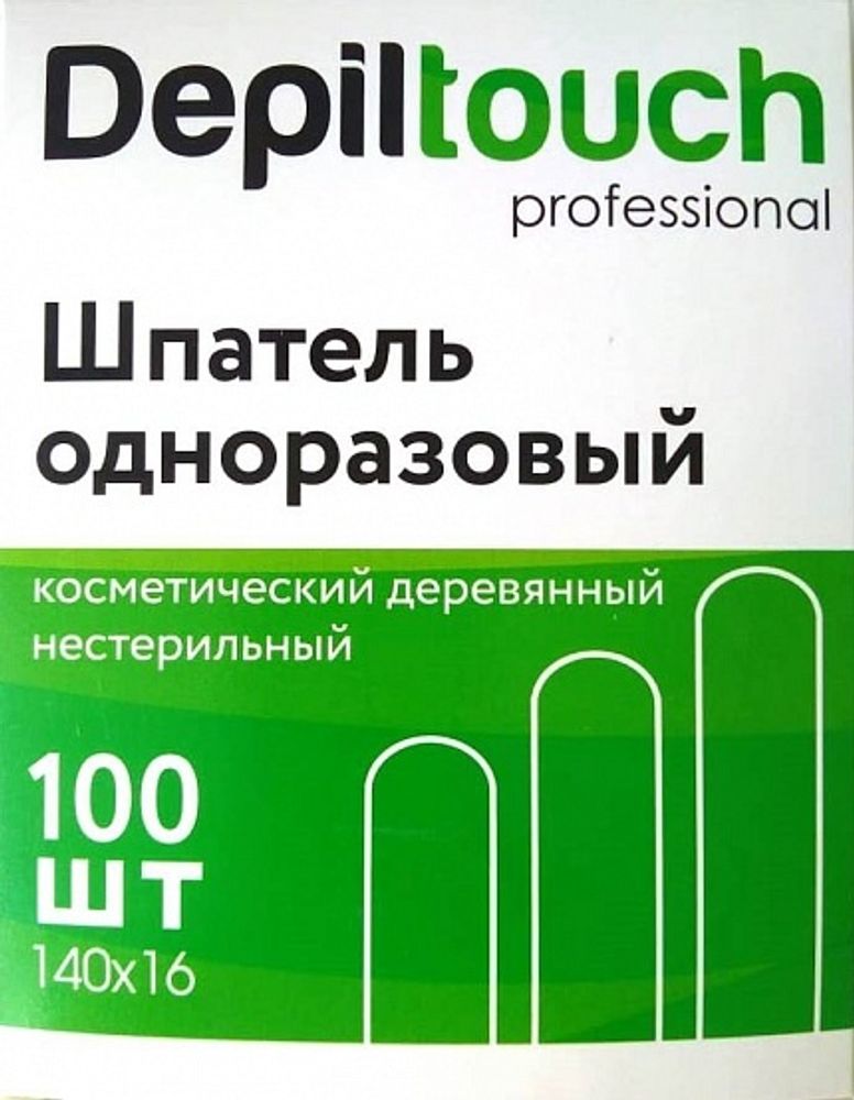 Шпатели деревянные DEPILTOUCH средние 140*16мм, 100 шт/уп Шпатели деревянные DEPILTOUCH средние 140*16мм, 100 шт/уп