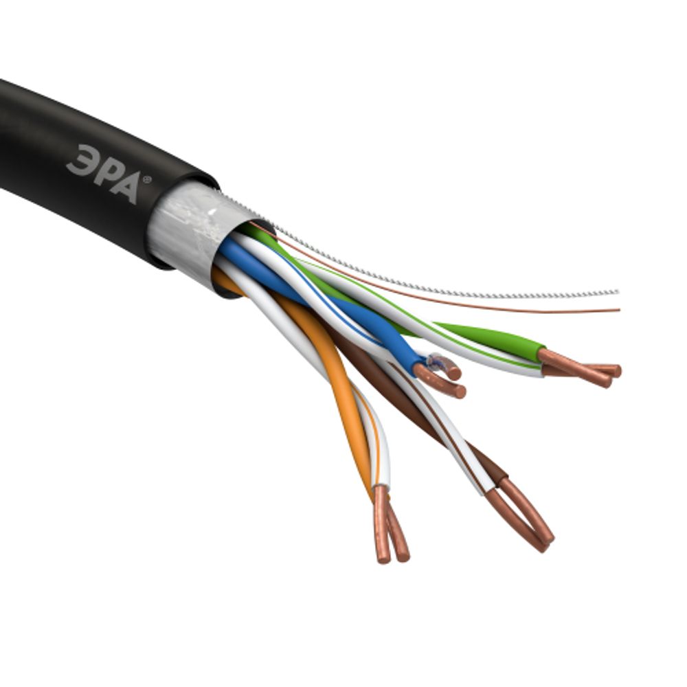 Кабель витая пара ЭРА F/UTP Cat5e 4x2x24 AWG CU PE OUTDOOR 305 м | Электротовары