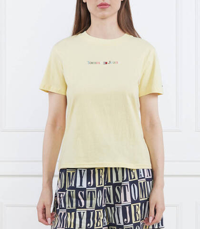 Футболка TJW REG COLOR SERIF LINEAR SS Tommy Jeans - желтый(DW0DW15447)