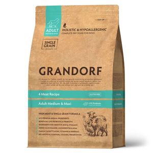 Сухой корм Grandorf DOG 4 Meat PROBIOTIC MED&MAXI для взрослых собак средних и крупных пород, 4 мяса с пробиотиками