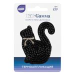 Аппликация термоклеевая "Кошка с бисером" 5х6 см, № 07, 1 шт, 02-701, Gamma ETF